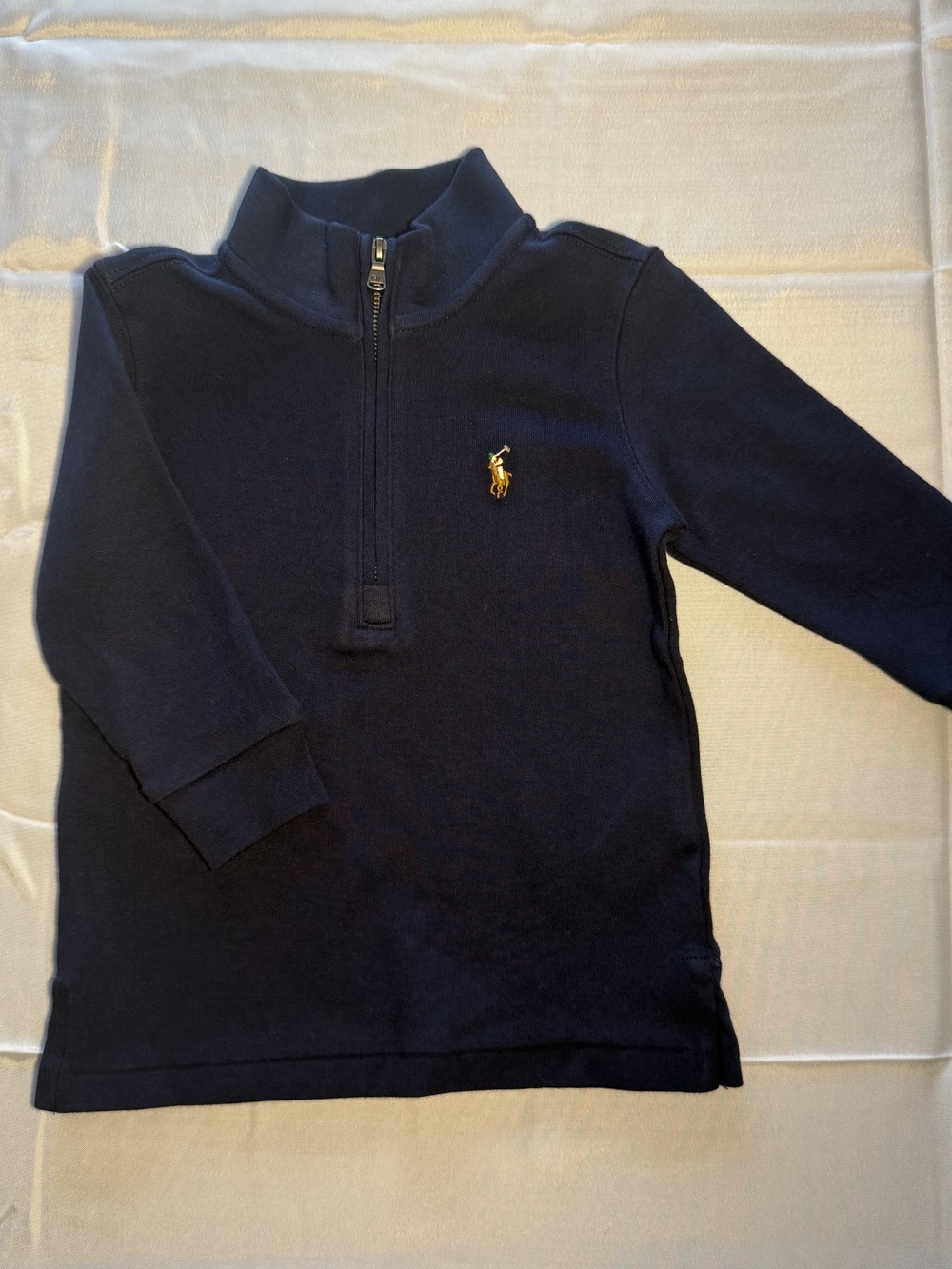 Polo by Ralph Lauren Navy Half-Zip Sweatshirt with Gold Pony